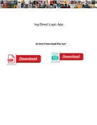 Ing Direct Login App