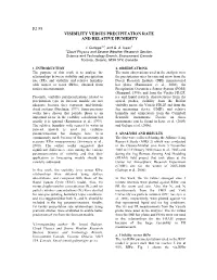 P2.55 Visibility Versus Precipitation Rate and Relative Humidity