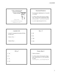 Positional Notation Consider 101 1015 = ? Binary: Base 2