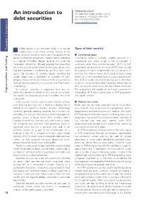 An Introduction to Debt Securities