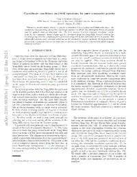Arxiv:2101.09203V1 [Gr-Qc] 22 Jan 2021 a Powerful Selection Principle Can Be Implemented by Mation Behavior (Sec.III)
