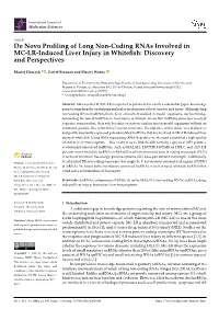 De Novo Profiling of Long Non-Coding Rnas Involved