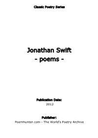 Jonathan Swift - Poems