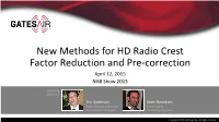 New Methods for HD Radio™ Crest Factor Reduction and Pre-Correction