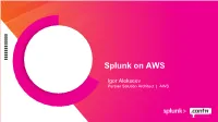 Splunk on AWS