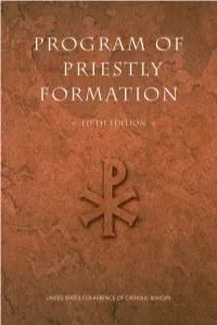 Program of Priestly Formation