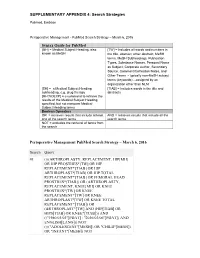 SUPPLEMENTARY APPENDIX 4: Search Strategies Syntax Guide For