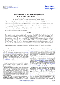 The Distance to the Andromeda Galaxy from Eclipsing Binaries�,��,�