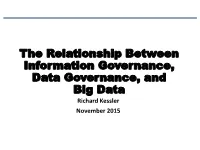 The Relationship Between Information Governance, Data Governance