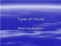 Types of Clouds