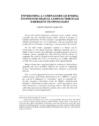 Envisioning a Compulsory-Licensing System for Digital Samples Through Emergent Technologies