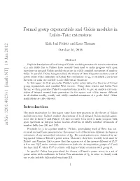Formal Group Exponentials and Galois Modules in Lubin-Tate Extensions