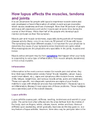How Lupus Affects the Muscles, Tendons and Joints