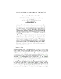 Indifferentiable Authenticated Encryption