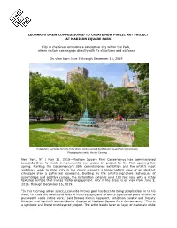 Leonardo Drew Commissioned to Create New Public Art Project at Madison Square Park