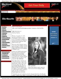 Montreal Gazette - Story - Canada.Com Network