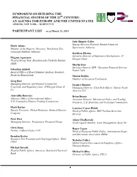 Symposium on Building the Financial System of the 21