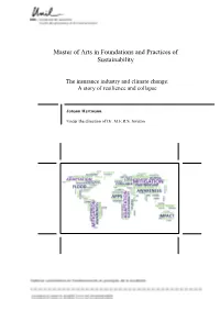 The Insurance Industry and Climate Change: a Story of Resilience and Collapse