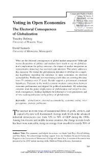 Voting in Open Economies