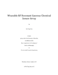 Wearable RF Resonant Gaseous Chemical Sensor Array
