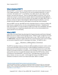 What Is Statistical PERT™? What Is PERT?