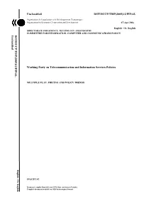 12/FINAL Working Party on Telecommunication And