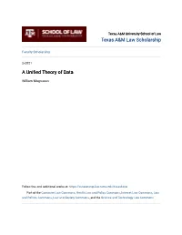A Unified Theory of Data
