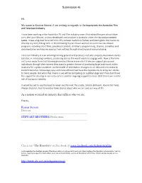 Hi, My Name Is Keaton Stewart I Am Writing in Regards to the Inquiry Into