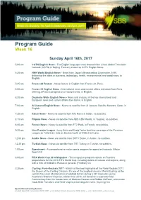 Program Guide Week 16