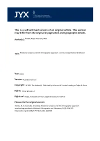 Relational Analysis and the Ethnographic Approach : Constructing Preschool Childhood