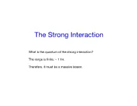 The Strong Interaction