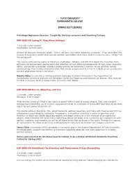 Tufts University Experimental College Spring 2017 Courses
