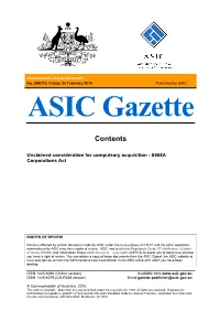 UM2/10, Friday, 26 February 2010 Published by ASIC ASIC Gazette