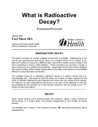 What Is Radioactive Decay?