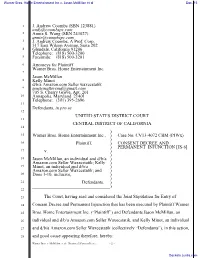 CONSENT DECREE and PERMANENT INJUNCTION By