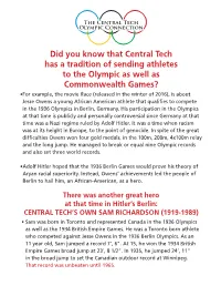 Did You Know That Central Tech Has a Tradition of Sending Athletes To