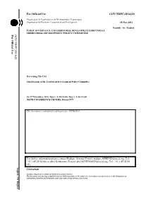 For Official Use GOV/TDPC(2014)20
