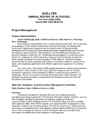 GCE-LTER ANNUAL REPORT of ACTIVITIES, Year Five (2004-2005) Award NSF OCE 99-82133