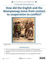 How Did the English and the Wampanoag Move from Contact to Cooperation to Conflict?