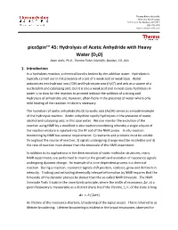 Hydrolysis of Acetic Anhydride with Heavy Water (D2O) by a Modified in Situ Reaction Monitoring Technique