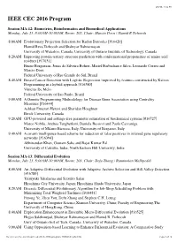IEEE CEC 2016 Program
