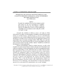 LOCAL GOVERNMENT RECORDS and PRACTICES Iyra S