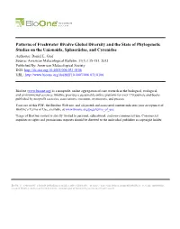Patterns of Freshwater Bivalve Global Diversity and the State of Phylogenetic Studies on the Unionoida, Sphaeriidae, and Cyrenidae Author(S): Daniel L