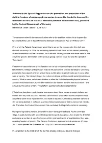 Answers to the Special Rapporteur on the Promotion and Protection of The