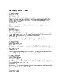 Dallas Episode Guide