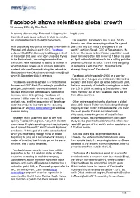 Facebook Shows Relentless Global Growth 18 January 2012, by Mike Swift