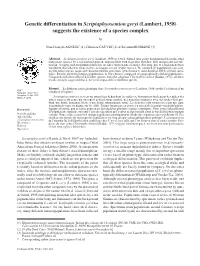 Genetic Differentiation in Scriptaphyosemion Geryi (Lambert, 1958) Suggests the Existence of a Species Complex