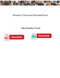 Schedule of Accounts Receivable Excel