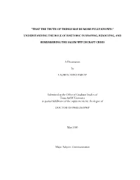 Understanding the Role of Rhetoric in Shaping, Resolving, And