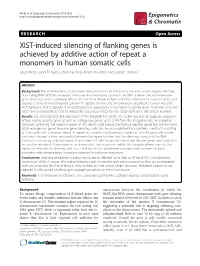 XIST-Induced Silencing of Flanking Genes Is Achieved by Additive Action of Repeat a Monomers in Human Somatic Cells